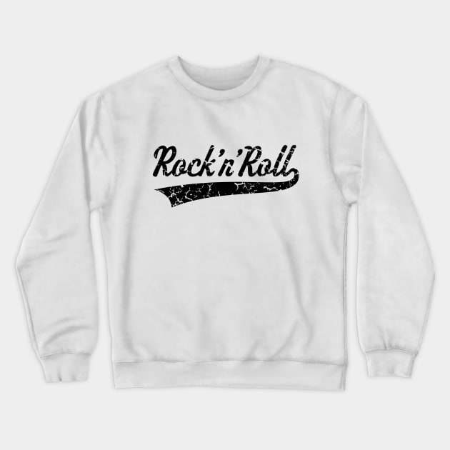 Rock 'n' Roll Vintage (Black) Crewneck Sweatshirt by MrFaulbaum